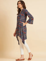 Cotton Straight Calf length Kurta With Palazzo