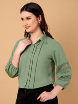 Solid Pintucks top