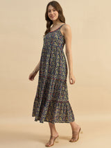 Flower Printed Long Dress