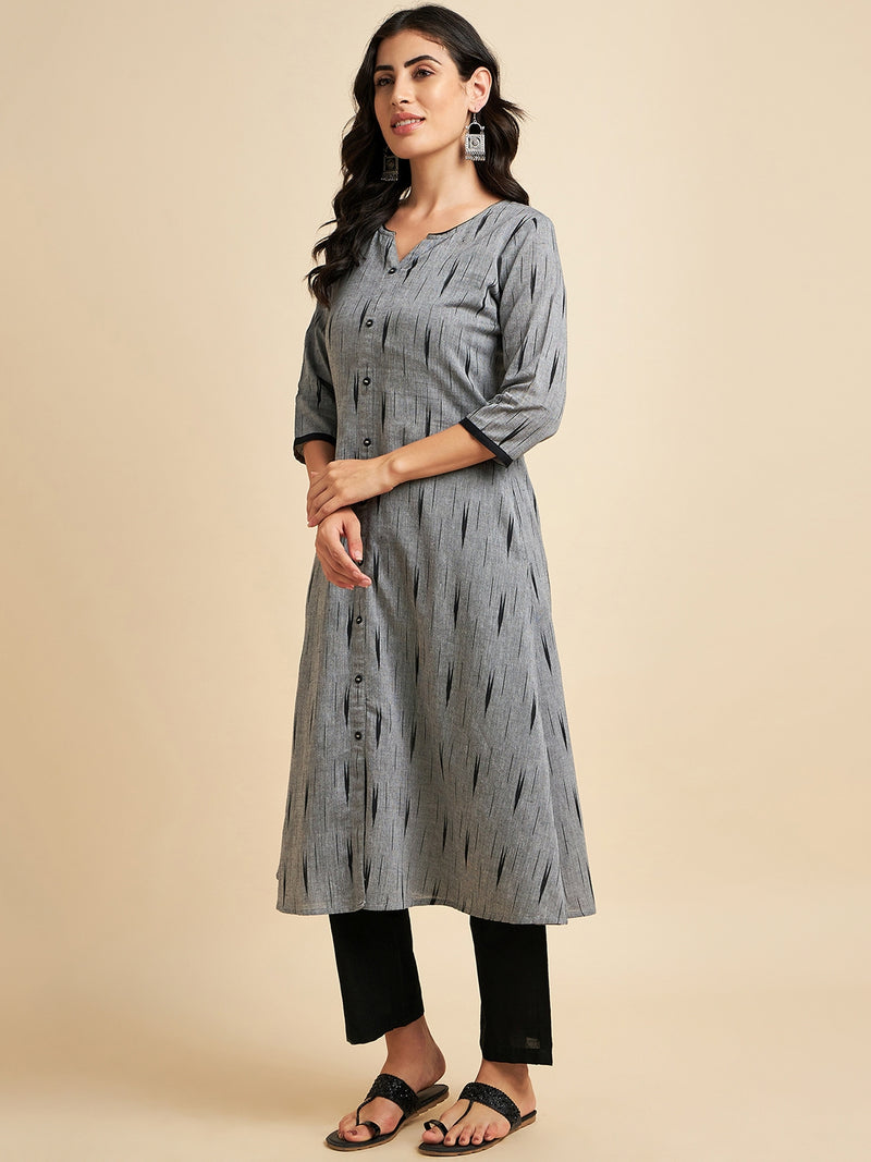 Cotton Printed A Line Kurta