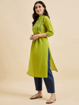 Embroidered A line Kurta