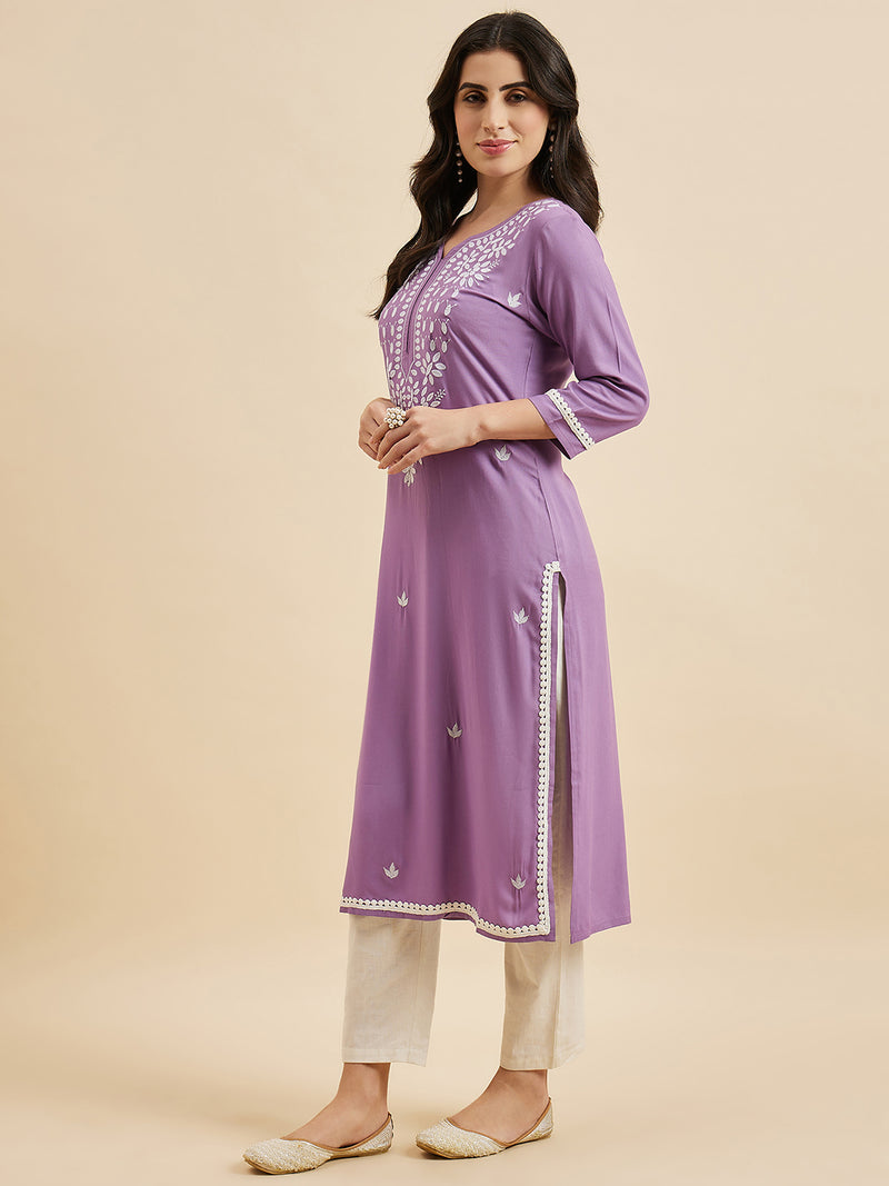 Embroidered Straight Kurta