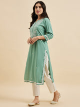 Embroidered Straight Kurta