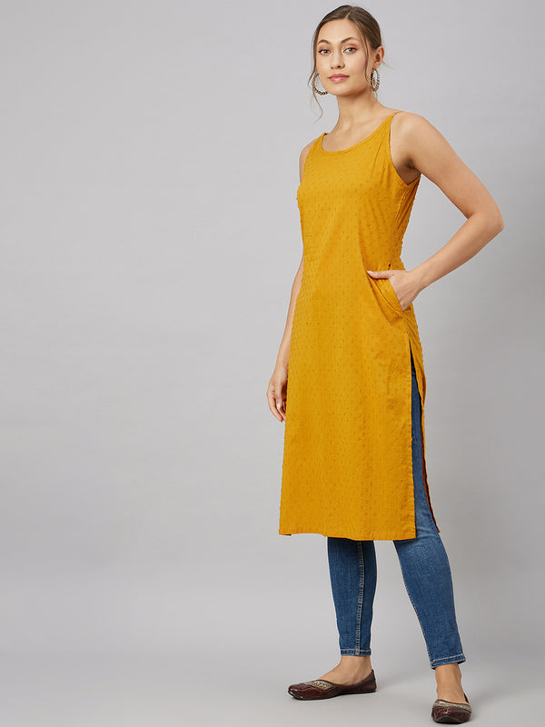 Yellow Strappy kurta