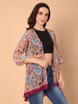 Paisley print Shrug