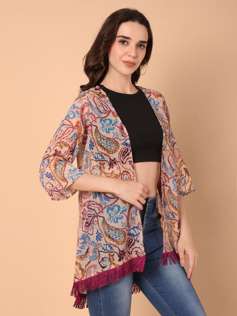 Paisley print Shrug