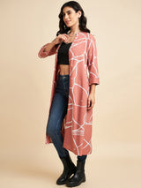 Rayon Abstract Printed Shrug