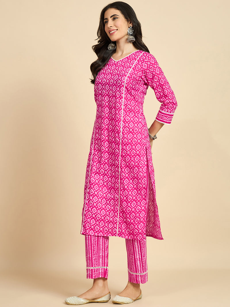 Printed Kurta With Palazzo Set