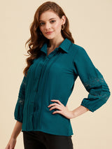 Rayon Solid Teal Top