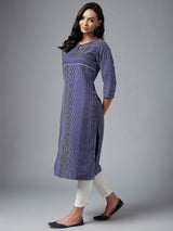 Purple Rayon Straight Kurta