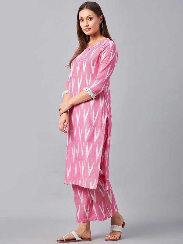 Cotton Printed Kurta  and Palazzo Set