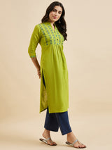 Embroidered A line Kurta