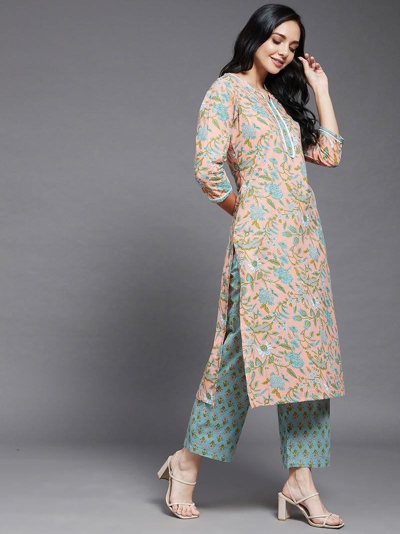 Cotton Printed Kurta With Palazzo