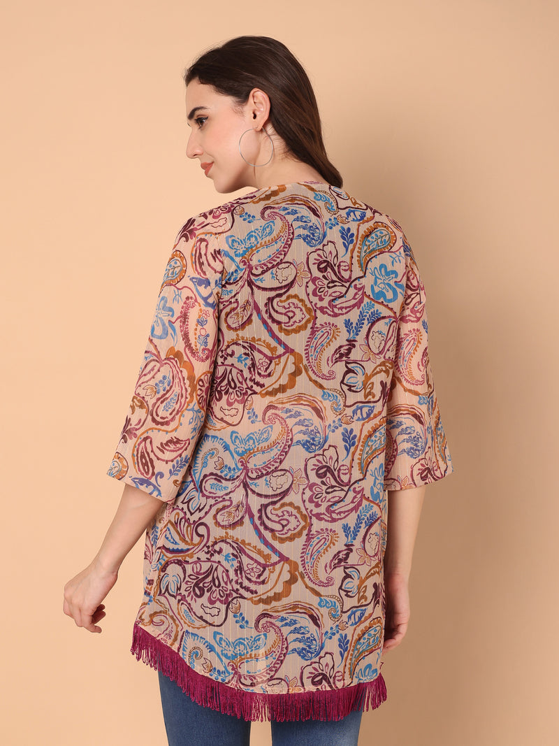 Paisley print Shrug