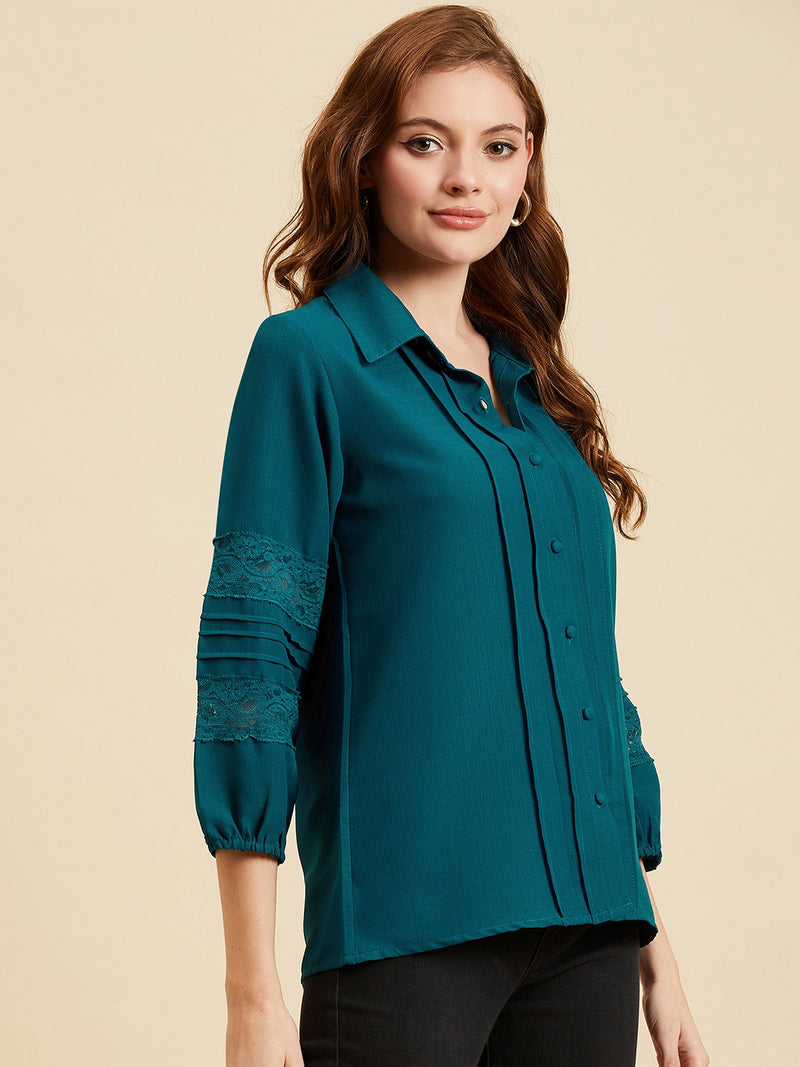 Rayon Solid Teal Top