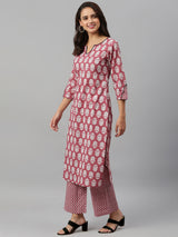 Cotton Printed Kurta With Palazzo