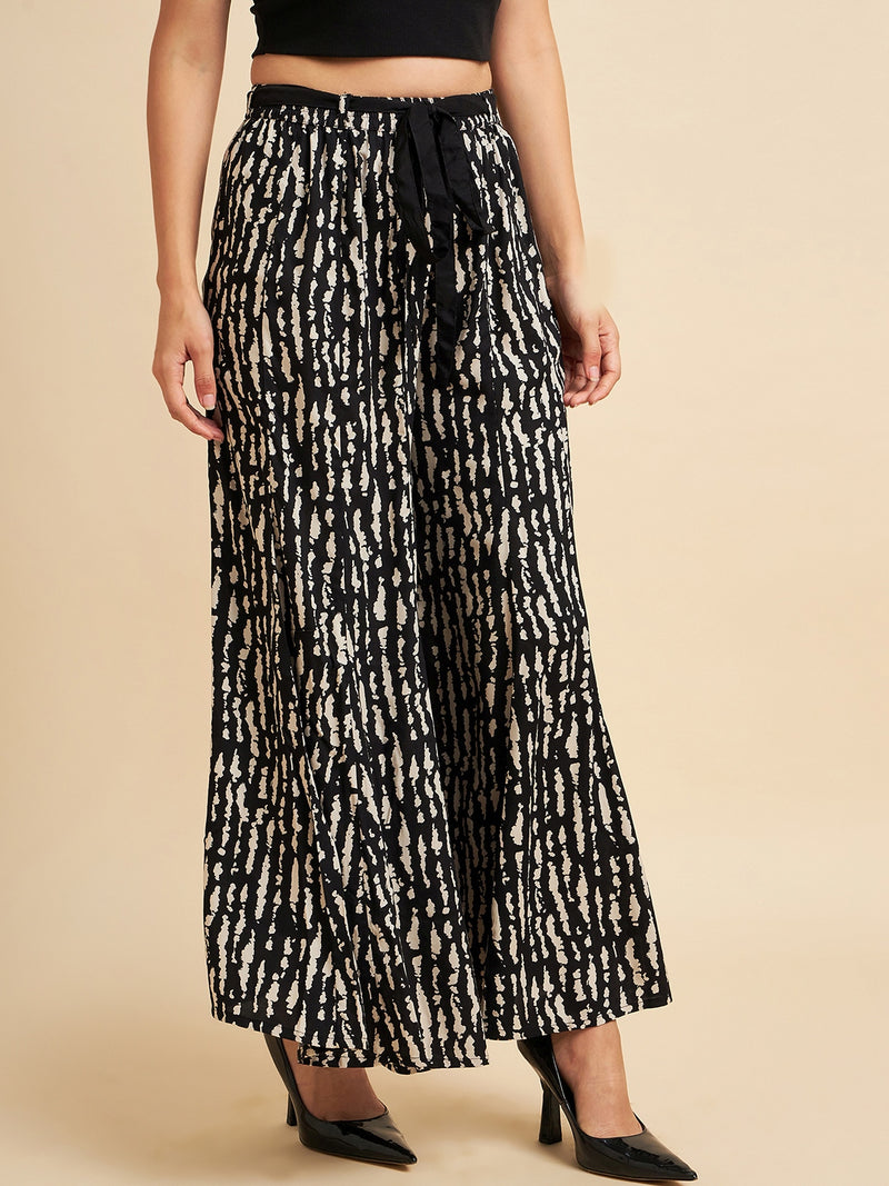 Printed Flared Rayon palazzos