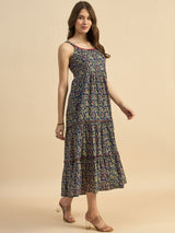 Flower Printed Long Dress