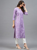 Cotton Straight Pink Kurta