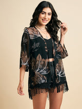 Floral Printed Georgette Shrug