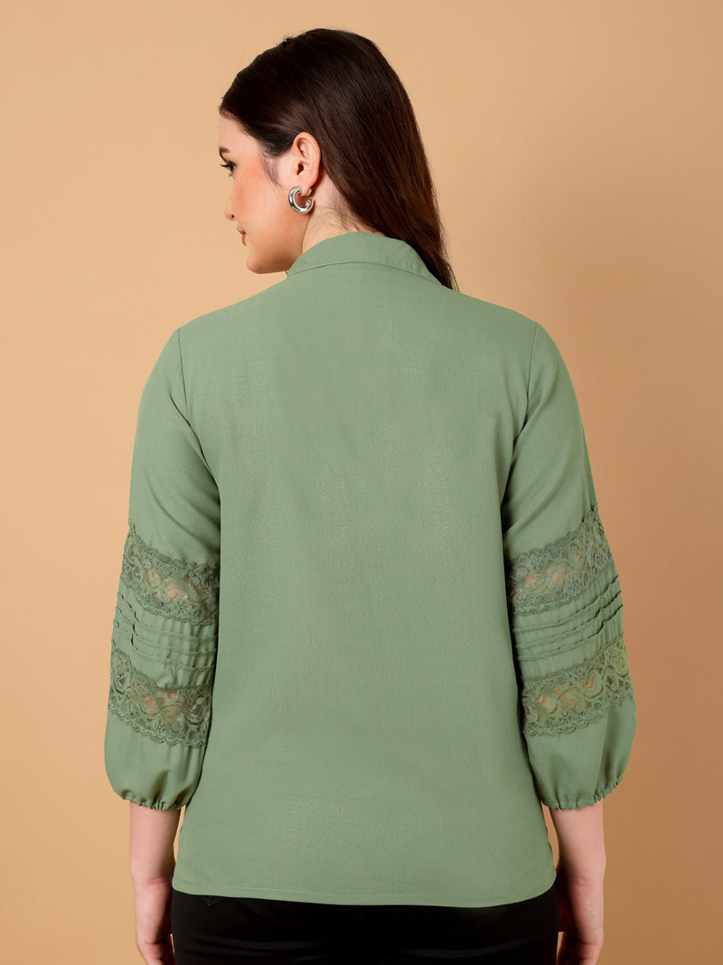 Solid Pintucks top