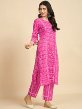 Printed Kurta With Palazzo Set