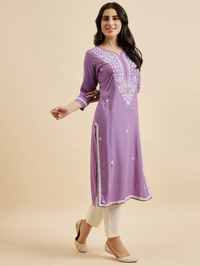 Embroidered Straight Kurta