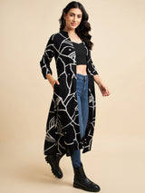 Rayon Abstract Printed Shrug