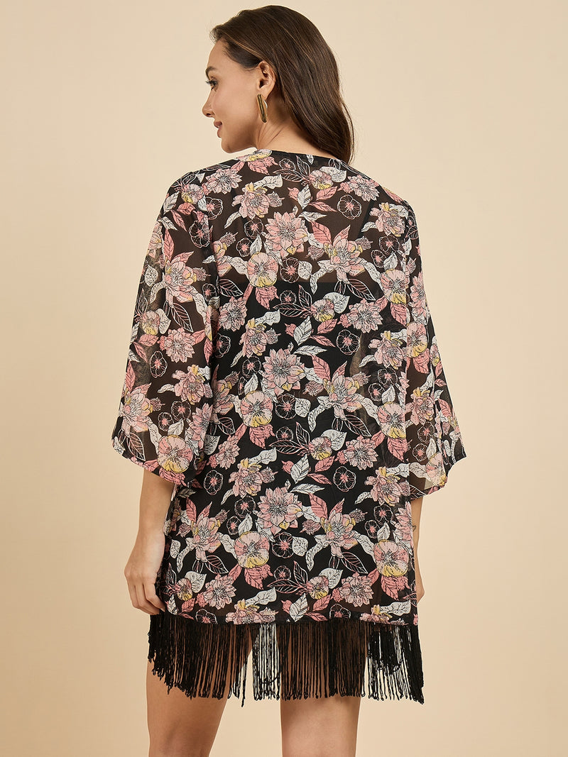 Georgette Floral Printed Shrug