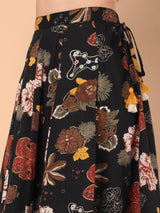 Printed Gota Work Gathered Skirt