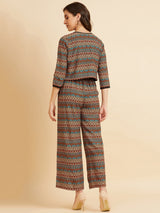 Rayon Geometric Pattern Co-Ord Set