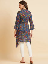 Cotton Straight Calf length Kurta With Palazzo