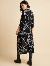 Rayon Abstract Printed Shrug