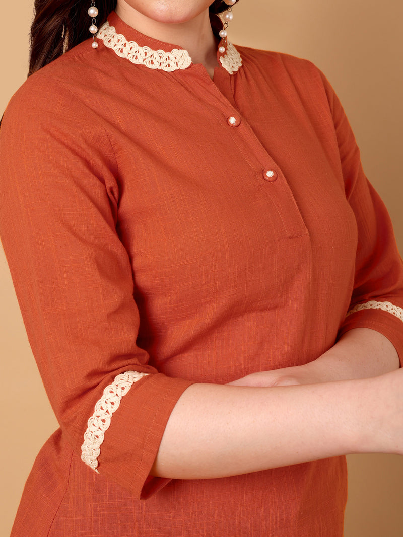 Solid Mandarin Collar top