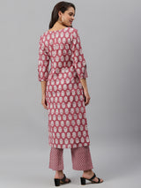 Cotton Printed Kurta With Palazzo