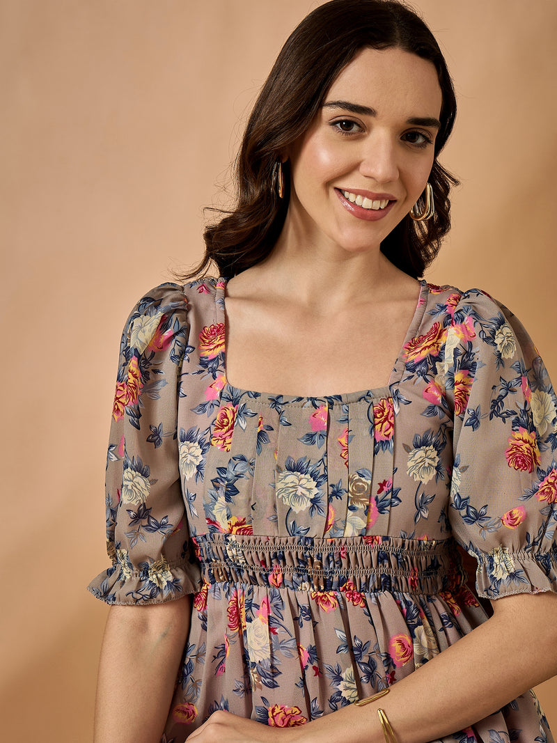 Pink Fit & Flared Dress
