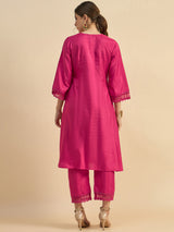 Pink Embroidered Co-Ords Set