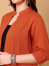 Embroidered Longline Open Front Shrug