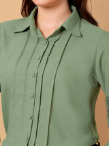 Solid Pintucks top