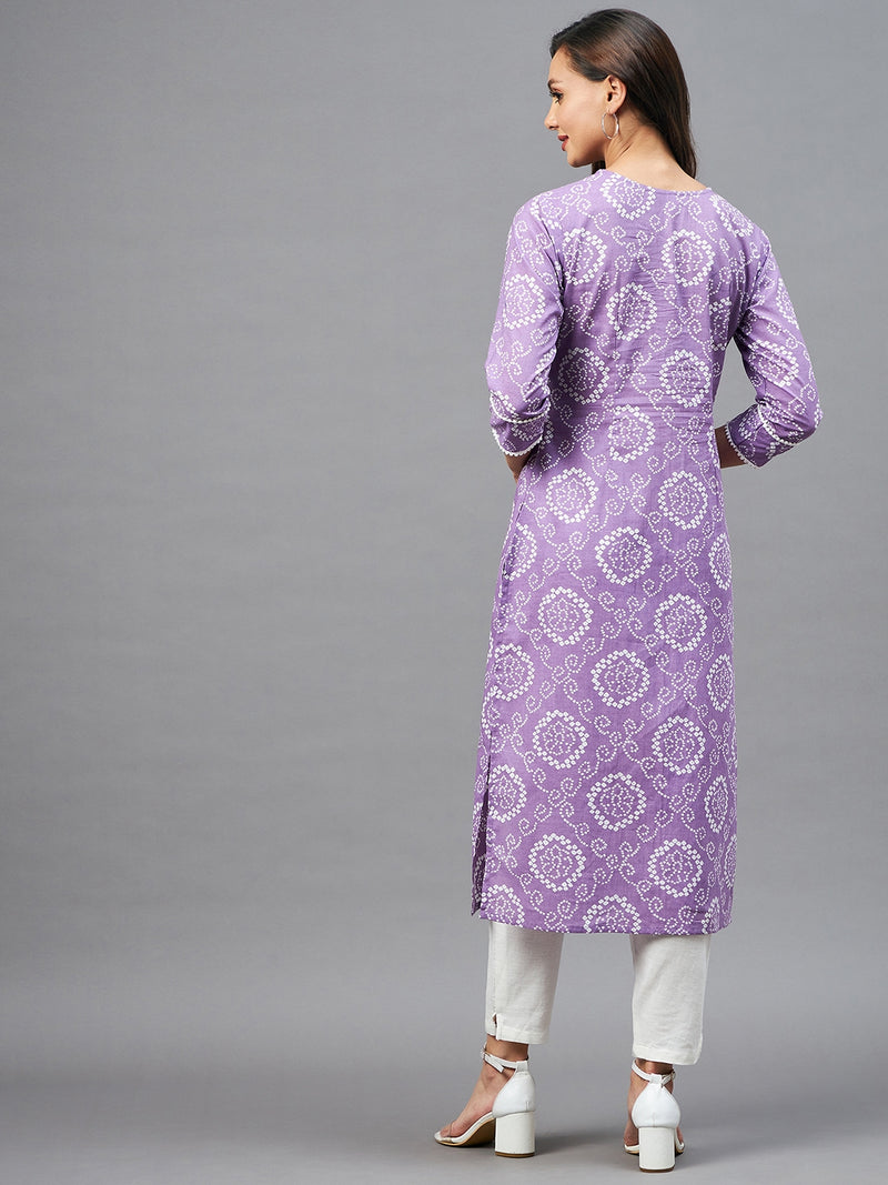 Cotton Straight Pink Kurta