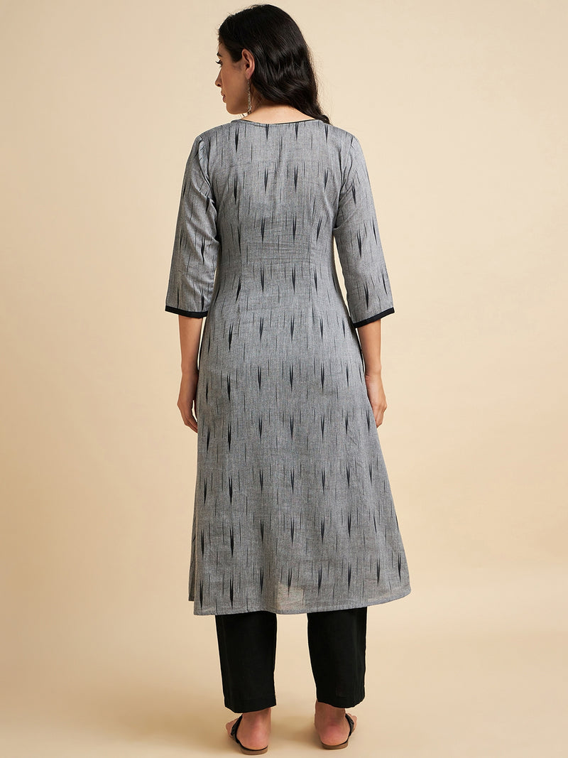 Cotton Printed A Line Kurta