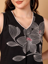 A-Line Printed Dress