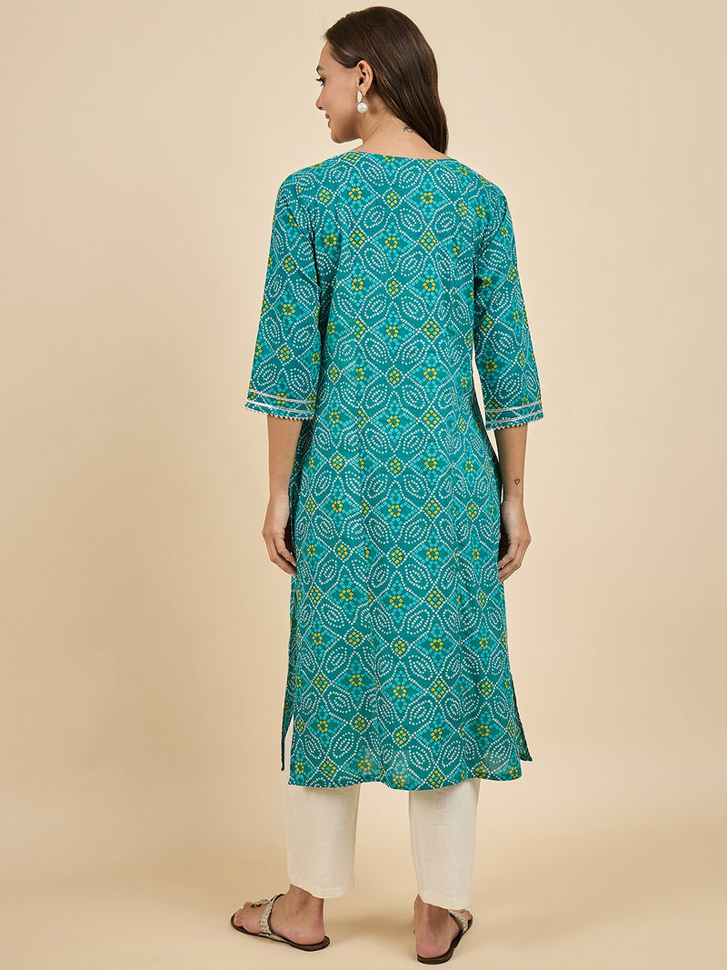 Geometric Printed Straight Kurta