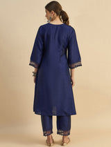 Blue Embroidered Co-Ords Set