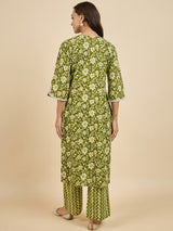 Floral Printed Kurta With Palazzo Set