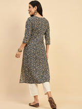 Floral Printed Straight Kurta