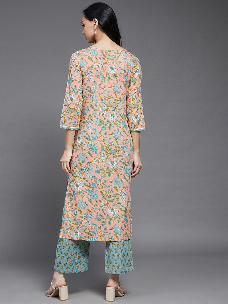 Cotton Printed Kurta With Palazzo