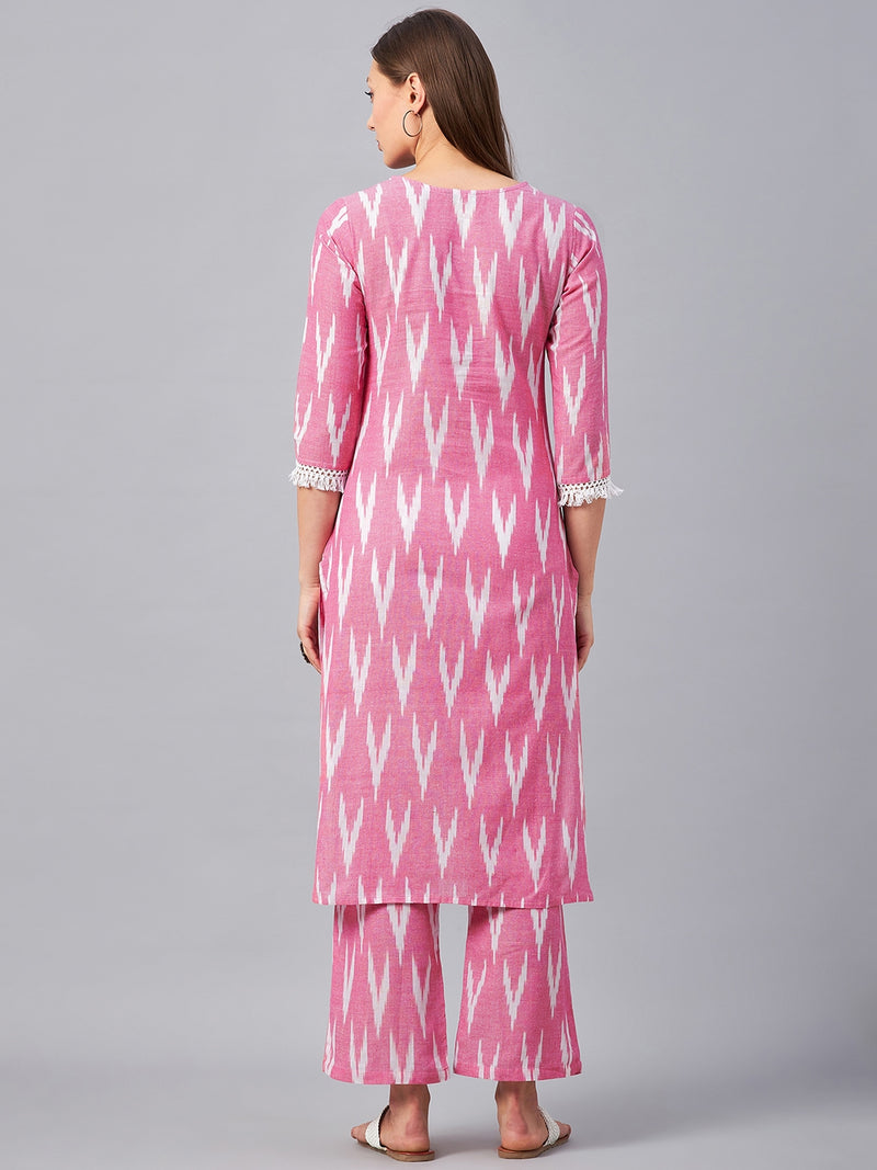 Cotton Printed Kurta  and Palazzo Set