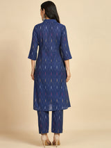 Ikat Printed Kurta With Palazzo