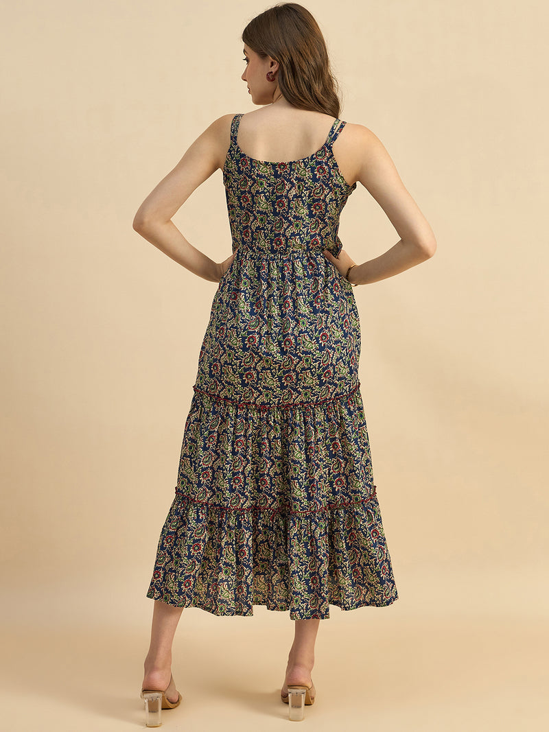 Flower Printed Long Dress